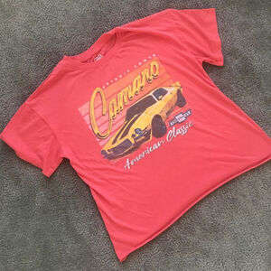NWOT GM Officially Licensed Camaro Womens Cropped T-shirt 2nd Gen Bumblebee Lg